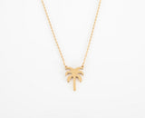 Cannes Palm Necklace Gold