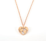 World Heart Necklace Roségold