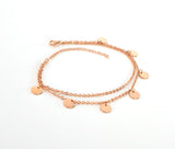 Barcelona Multilayer Anklet Roségold