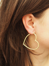 Golden Beach Heart Earrings