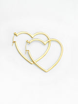 Golden Beach Heart Earrings