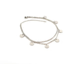 Barcelona Multilayer Anklet Silber